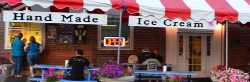 We are the Best Ice Cream in NH located on 23 Main Street Charlestown NH 03603, we serve handmade ice cream!!