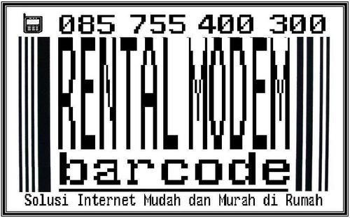 BARCODE adalah persewaan modem sekaligus simcard unlimited daerah Malang sebagai solusi internet yang mudah dan murah di rumah Anda. Telp/SMS : 085 755 400 300