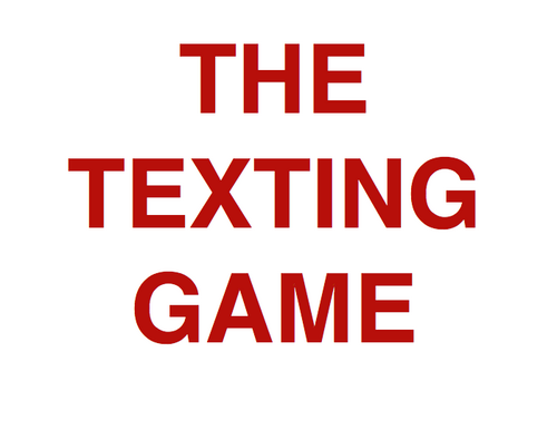 THE GAME:
1. Open up your phone contacts and start scrolling until someone says STOP.
2. Text one of these tweets to WHOEVER YOU LAND ON.
 Send submissions!