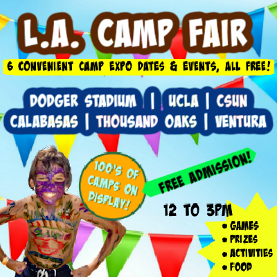 Meet representatives from 100's of day & overnight camps @ L.A. Camp Fair 2022 March 6 at Dodger Stadium, March 13 at UCLA; More locations added soon, all FREE!