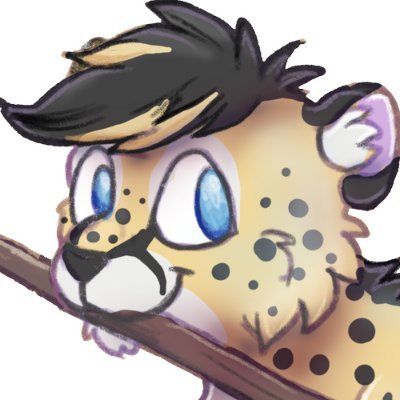 Cheetah - Schneepardi Suiter - 34 - he/him.
Art by Revaiwra