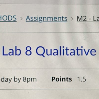 Researchlab8's profile picture. Lab 8 Qualitative Inquires for Research Methods