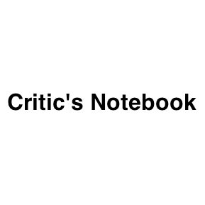 criticsnotebook Profile Picture