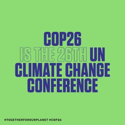The 2021 United Nations Climate Change Conference, also known as COP26, is the 26th United Nations Climate Change conference. It is being held at the SEC Centre