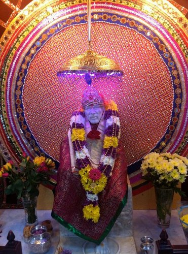 The address of the temple is
SHRI SHIRDI SAIBABA TEMPLE
UNION HALL, UNION RD
WEMBLEY, MIDDLESEX
HA0 4AU

Phone contacts:
+44(0) 208 9022 311