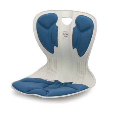 The Curble Chair is designed for people who spend most of their day sitting, to encourage this S-shaped curve and thereby relieve back pain.