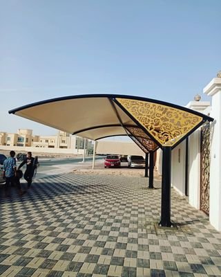 All kinds of car parking sheds, steel door, Water tank, grills,mazzainne floor, Round sheri & perfect steel fabrication