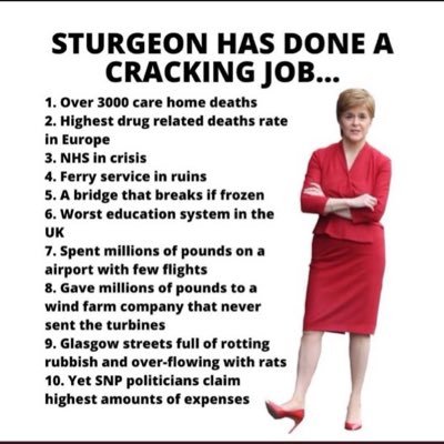 Hate extremists, especially the Trotskyist cult GreenSNP. Sturgeon is a fake.