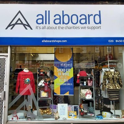 All Aboard Charity Shops...raising money for UK registered charities
