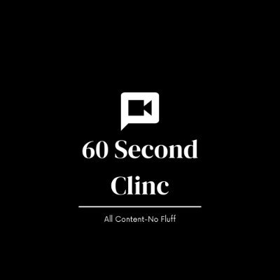 Providing Coaches with great content in quick easy to digest segments. 

DM if you are interested in being featured on a 60 Second Clinic