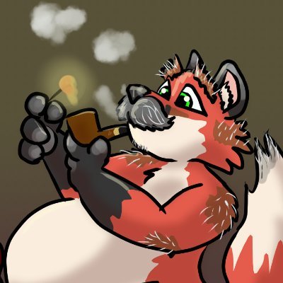 Santa from MFF. Big-bellied, pipe-smoking, 49yo greymuzzle gentlefox, artist, musician, sailor, writer. Loves to eat my friends Banner by @Izvysfurryart