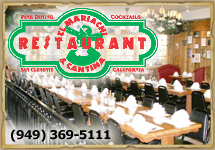 EL MARIACHI RESTAURANT, MEXICAN FOOD IN SAN CLEMENTE FROM SOUTHERN MEXICO, FRIENDLY SERVICE, FULL BAR, CATERING AVAILABLE. MI CASA SU CASA. (949) 369-5111