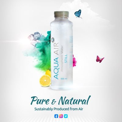 Taste of inspiration. Our bottled water is made from the air that we breathe in. Multi-step filtered. UV Sterilized. Ozonated. Chemical-free.