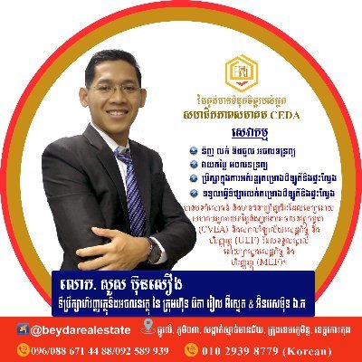 Director of Beyda Real Estate & Investment Co,. LTD
- Real Estate Purchasing And Rent
- Consulting in Investment and Trade