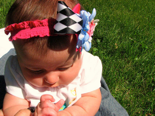 All of my headbands and pacifier clips are handmade to fit the funky style of today's modern and funky mom and baby.