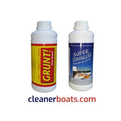 Widely renowned as the best boat cleaners on the market, GRUNT! and Super Stainless make cleaning, removing stains and protecting your boat effortless.