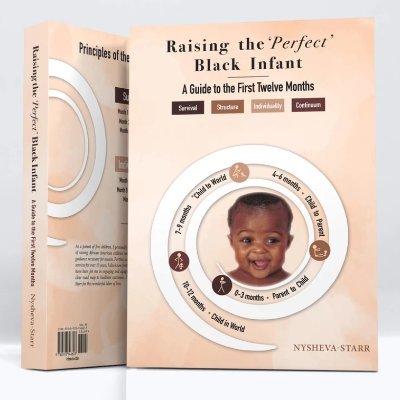 The store specializes in merchandise including a book on infant development for Black families with infants.