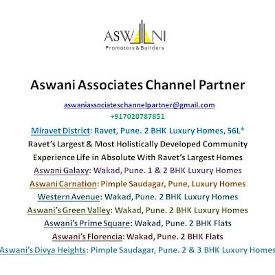 Aswani Associates Channel Partner
aswaniassociateschannelpartner@gmail.com
+917020787851