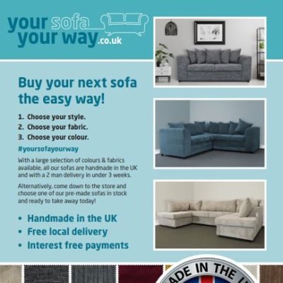 Your Sofa Your Way is rapidly growing and adding new styles daily to our extensive range