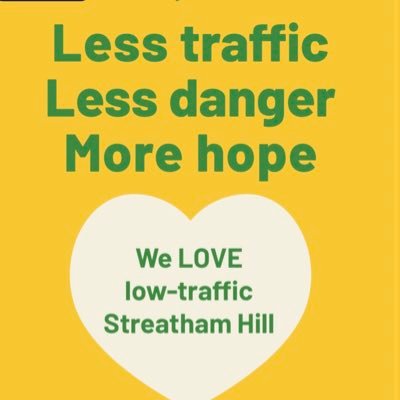 Connecting people living in Streatham Hill who want quieter, cleaner, safer streets, free from rat-running, speeding, anti-social driving. #StreathamHillLTN