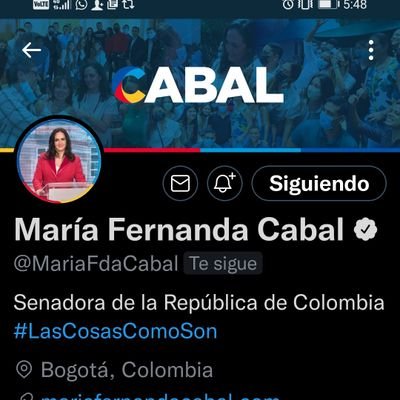 Seguido × el más grande de la historia d 🇨🇴 @AlvaroUribeVel y × la futura presidente @MariaFdaCabal #UribistaSigueUribista #SoyCabal #CabalistaSigueCabalista