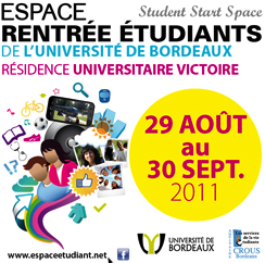 L'Espace Rentrée Étudiants permet aux étudiants de s'installer aisément à Bordeaux (logement, job, vie étudiante, transport, etc.)