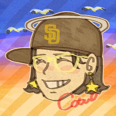 絵を描いたりします TL追いつかず現在フォロバ控えめ - SD Padres/Lotte Marines/DeNA Baystars/NJPW - About the commission/my artwork merch/SNS/contact is in my linktree👇