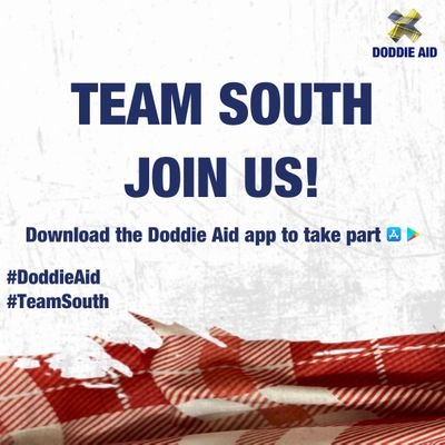 Join Team South for #DoddieAid 2022!

DOWNLOAD the app
CHOOSE #TeamSouth
Order your snood
GET READY to run, cycle, ski, skate, roll, row & laugh #ForDoddie