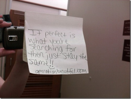 OperateBeauty's profile picture. The mission of Operation Beautiful is to post anonymous notes in public places for other women to find. The point is that WE ARE ALL BEAUTIFUL.