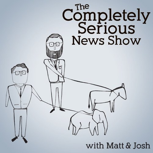 A comical radio show that is completely serious about the news. Hosted by a couple of opinionated males