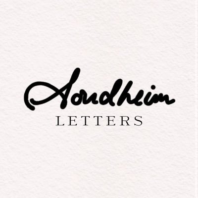 Follow on Instagram for more letters. @SondheimLetters logo design courtesy of @jacobrivsan.