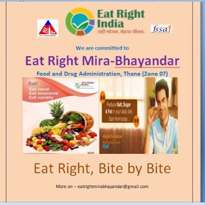Official account for Eat Right Mira bhayandar awareness campaign