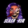slash_her_pod's profile picture. A podcast that dives into the art of horror films through a queer and unserious lens. Podcast hosted by  @adrianraee, @mylonelybiscuit & @bloodiedblkgwrl. 🔪
