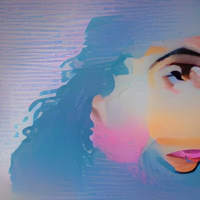 art made by artificial intelligence based on @alessiacara's lyrics.