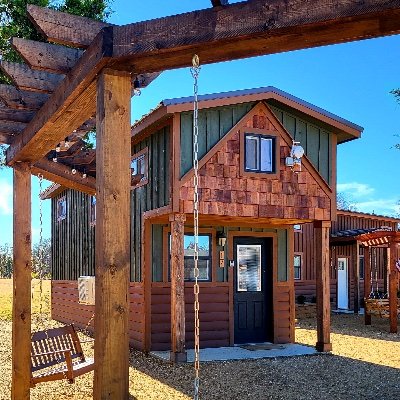Discover Tiny Home Vacations Resort @laketexoma . Our Handcrafted #tinyhomes, #glamping tents, and #foresthuts surround a #resort pool and huge jacuzzi.