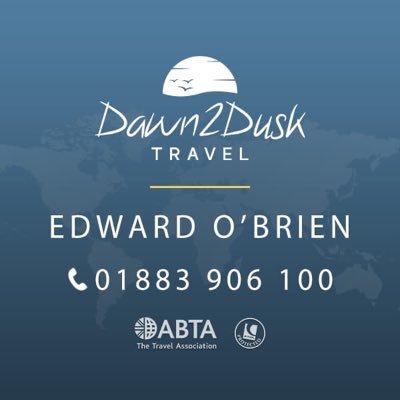 Dawn2Dusk Travel
Caterham Travel Agent
https://t.co/m7B31hXfsV
https://t.co/tcGCs1N0Fd