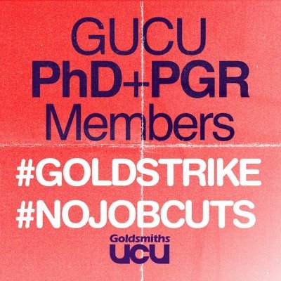 Goldsmiths MRes/MPhil/PhDs organising for fair research working & learning conditions. Teaching or not, JOIN US @GoldsmithsUCU!
💌 gucupostgrad@gmail.com