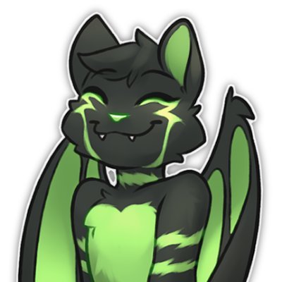 Your favorite black-and-green felid/chiroptera hybrid! I follow things I like and people who are cool. If I follow you, now you know why 💚🖤