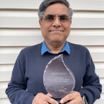 Swami Agnivesh Award from @hindus4HR; Pluralist Award from Center for Pluralism; Voice of Courage Award from @mpac_national; Ambassador with @rightsmetrics