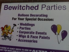 Party shop selling & hiring costumes & accessories. sell balloons,air & helium,decorate ur Party.Weddings,Christenings,Hen,Stag parties,baby showers Open 7 days