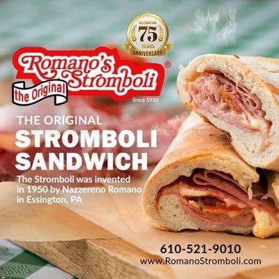 Romano's in Essington is a family owned Italian restaurant and pizzeria that opened in 1944. They originated the Stromboli Sandwich in 1950.