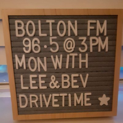 Bev and Lee Live on Bolton F.m on Monday drivetime. 3 till 6
Mondays are never dull on Bolton F.M with Lee and Bev. 96.5 bolton fm