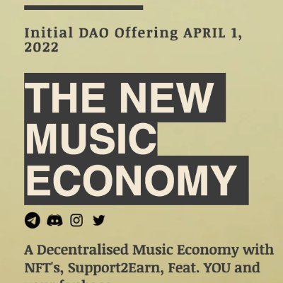 musinomics's profile picture. The New Music Economy, DAO, IP-NFTs, Utility-NFTs, Utility tokens