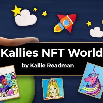 Hi my name is Kallie Readman ❤️🦄❤️- I am 7 years old 🥳🚀💩- I am from Canada 🇨🇦- I love making artwork and NFTs 🚀- I LOVE MINECRAFT👾