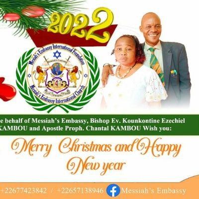 I am Bishop Ev. Ezechiel K. KAMBOU, the Founding Bishop of the Messiah's Embassy