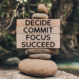 Decide
Commit 
Focus
Succed
Get daily motivational tips