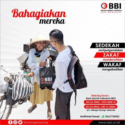 LEMBAGA SOSIAL KEMANUSIAAN 
Rek Donasi = BSI : 5555 0000 16 & 200 15 20004 
An : Bahagia Berbagi Indonesia.
https://t.co/uLTQvGs8zj