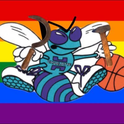 Lefty hornets fan. Concept credit to @socialistbucks.