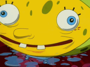 Bob Esponja é o cara feliz, sempre disposto a ajudar os outros sem pedir nada em troca.