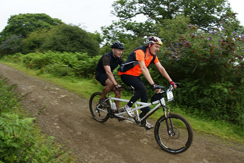 Vin Cox and Matt Parsons raced a tandem for 24 hours at @twenteefour12 MTB race 2011 at Newnham Park, Plymouth. A UK first! Visit http://t.co/GI7eVl8FgU